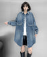 Loose Rivet Denim Blouse